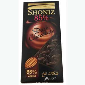 شکلات تلخ 85%شونیز100گرم