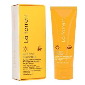 کرم ضد آفتاب و ضد لک بی رنگ لافارر(SPF50) مخصوص پوست خشک و معمولی